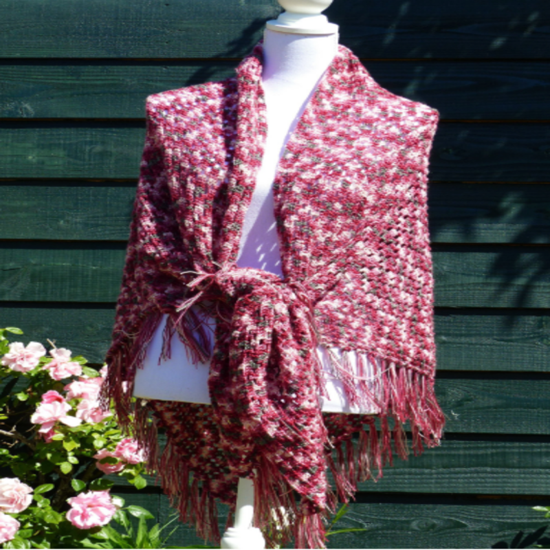 Omslagdoek roze ruit 1, 800x800 omslagdoek roze ruit